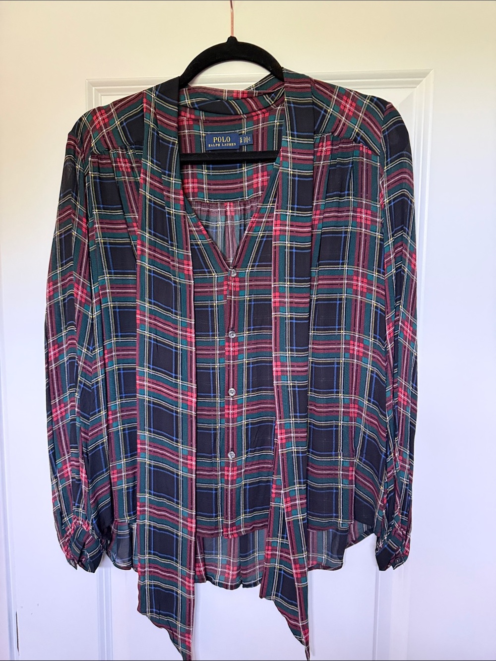 Ralph Lauren Green & Red Plaid Button-Up Shirt